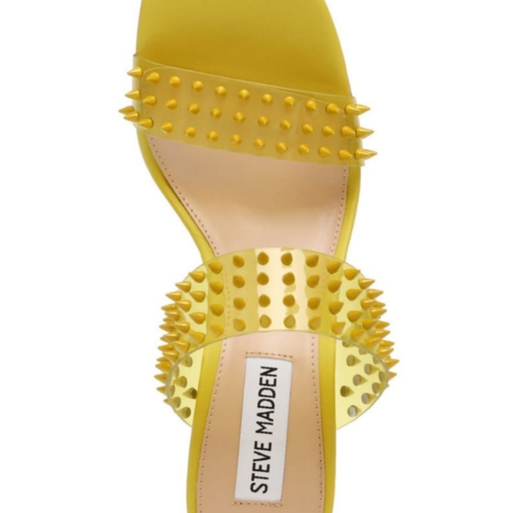 New.....Steve Madden Studded Vinyl Sandals - Picture 3 of 4